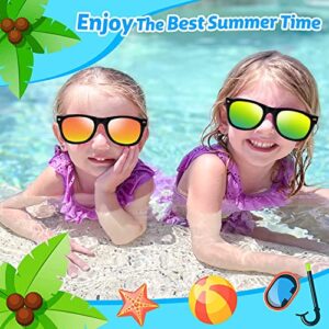 Kids Sunglasses Bulk,24 Pack Sunglasses Kids Party Favor for Kids Age 4-8-12, Neon Sunglasses with UV400 Protection Pool Party Toys, Goody Bag Stuffers, Summer Toys for Boys and Girls.