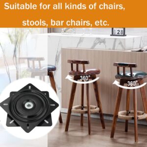 WORDFUN Lazy Susan Hardware Heavy Duty Turntable Bearing Swivel Plate Hardware Cold Rolled Steel Bearing Turntable Bearing 6 8 10 12inch for Recliner Chair Or Furniture