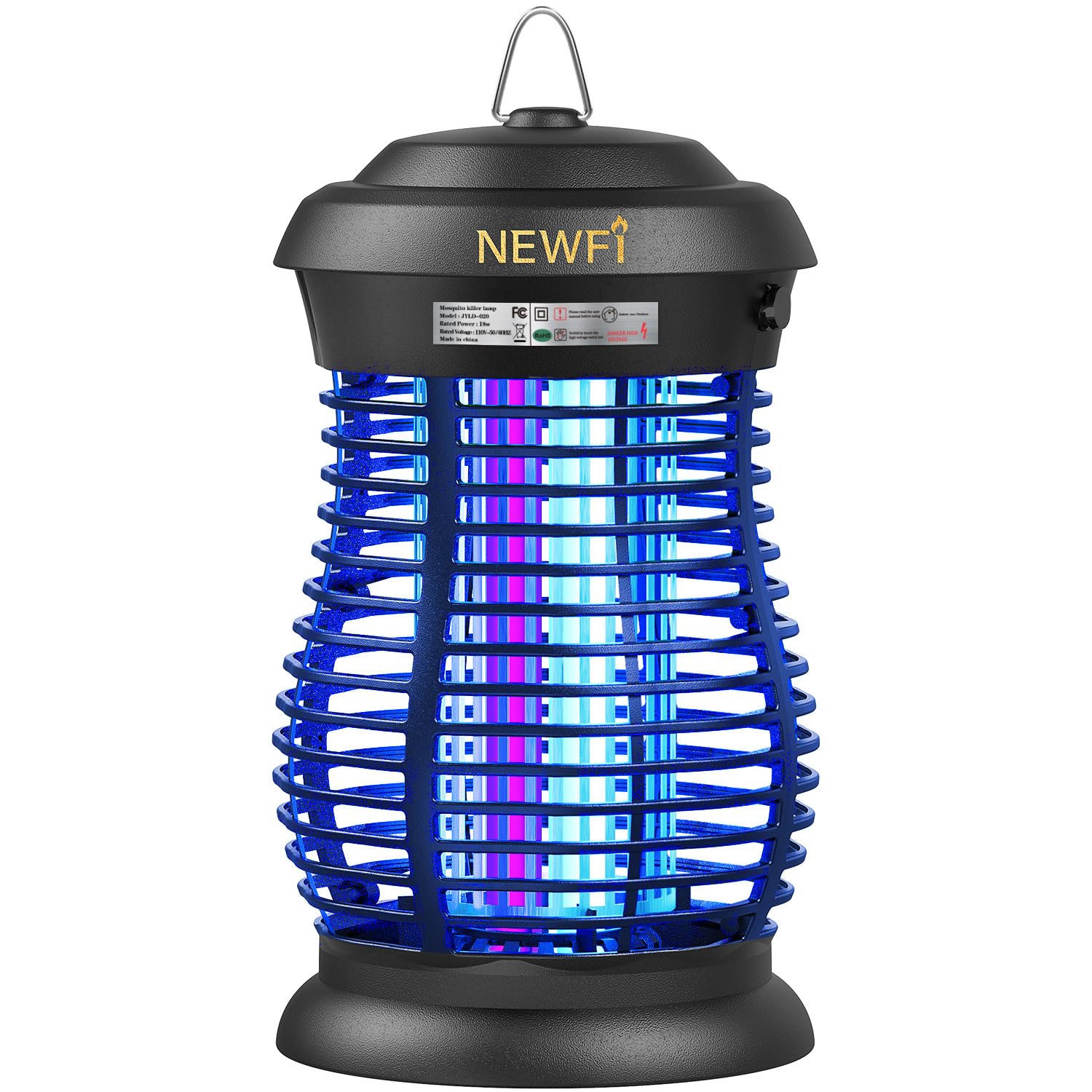 New Fi Bug Zapper,Two-Color Electronic Waterproof Fly Trap,Insect Zapper,Mosquito Killer Outdoor and Indoor for Home,Kitchen,Backyard,Camping (Bug Zapper)