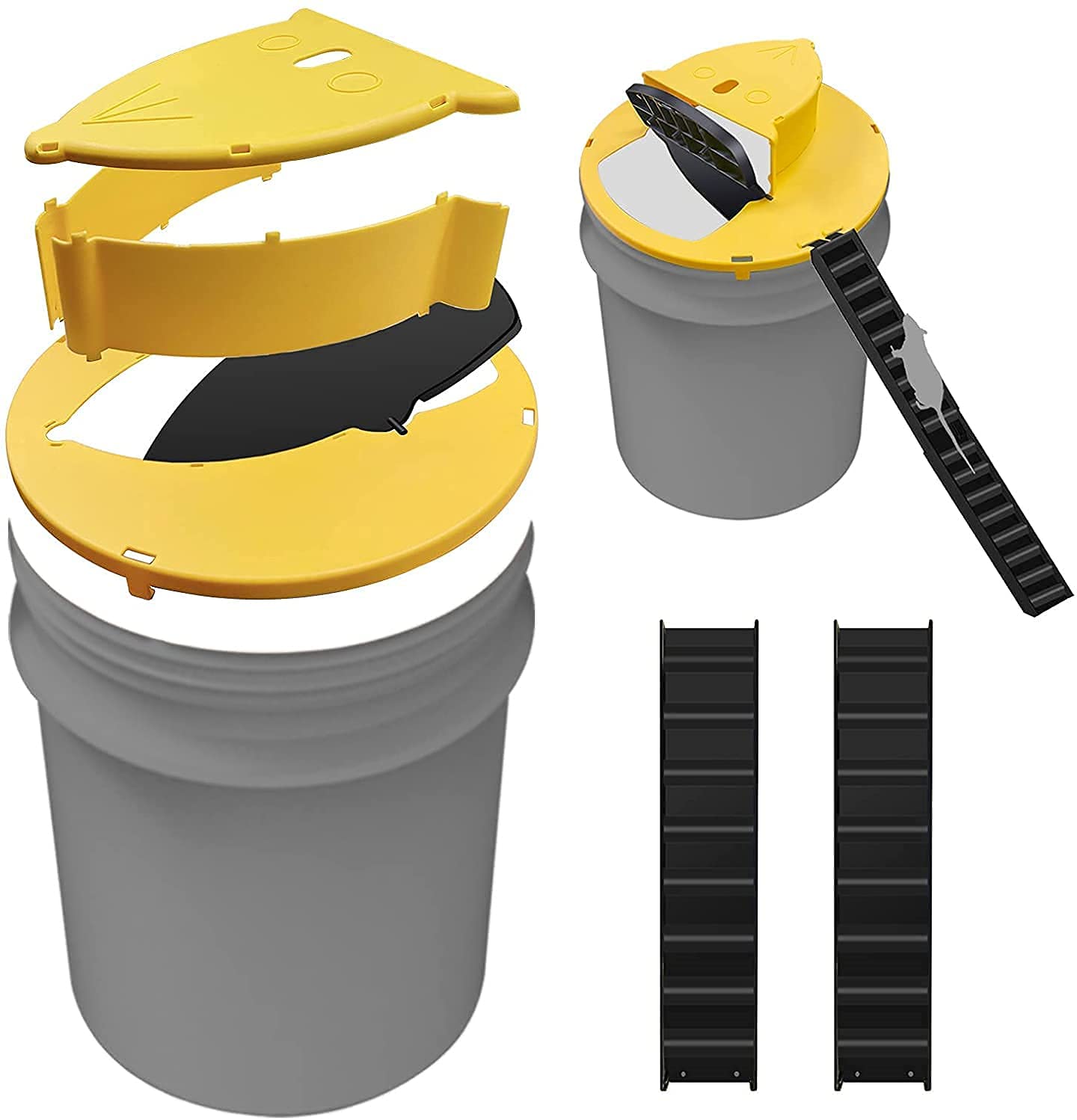Auzeuner Mouse Trap Bucket Flip Lid (3 Pack) for 5 Gallon Bucket, Humane Mouse Trap Mice Trap Rat Trap, Indoor/Outdoor/Patio/Chicken Coop