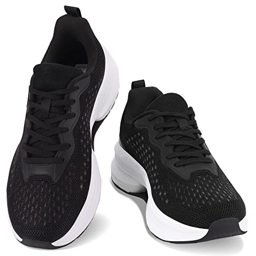 TM WILL Womens Walking Shoes Non Slip Running Sneakers Fashion Comfort Tennis Athletic Casual Shoes for Work Nursing Food Service Black 9