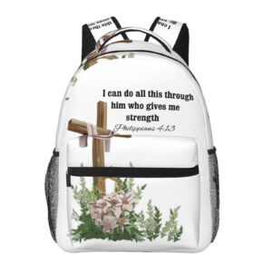 asyg bible verse backpack christian laptop backpack jesus cross tablet travel picnic bag jesus bckpack bag