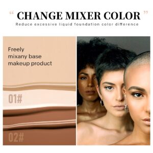 KISSIO Foundation Mixer,Foundation Mixing Pigment,Color Corrector,Foundation Adjusting Drops for Light Foundation,Smooth and Easy to Use,Blends Easily With Foundation,1.06 oz(02# caramel)