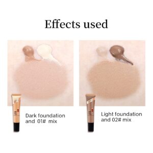 KISSIO Foundation Mixer,Foundation Mixing Pigment,Color Corrector,Foundation Adjusting Drops for Light Foundation,Smooth and Easy to Use,Blends Easily With Foundation,1.06 oz(02# caramel)