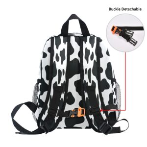 Preschool Backpack Cow Print Backpack Cute School Bag Bookbag for Elementary Toddler Kindergarten