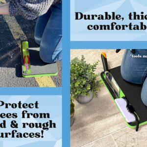 Polar Whale 4 Portable Knee Cushions Green and Black with Tool Pocket for Home Garden Work Automotive Workshop More Durable Thick Comfortable High Density Waterproof Foam 15 x 10 Inches Kneeling Pad