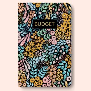 elyse breanne design budget planner • undated monthly finance organizer with daily expense tracker • includes sticker sheet and built-in pocket for organizing bills and receipts