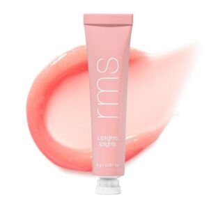 rms beauty liplights cream lip gloss - lip plumper, lip balm & lip gloss with jojoba oil, hydrating lip tint & lip plumper gloss, tinted lip gloss