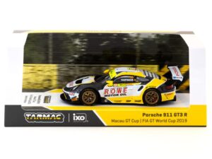 911 gt3 r #99 vanthoor 2nd place macau gt cup fia gt world cup (2019) "hobby64 series 1/64 diecast model car by tarmac works t64-059-19mgp99