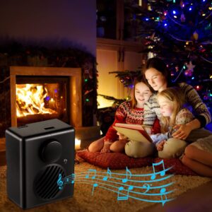 Fire Crackler Sound System, Crackling Sound Machine for Electric Gas Fireplace with USB Cable & 4 Nature Sounds, Timer Setting Battery Operated Volume Adjustable
