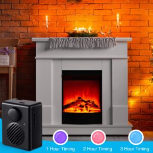 Fire Crackler Sound System, Crackling Sound Machine for Electric Gas Fireplace with USB Cable & 4 Nature Sounds, Timer Setting Battery Operated Volume Adjustable