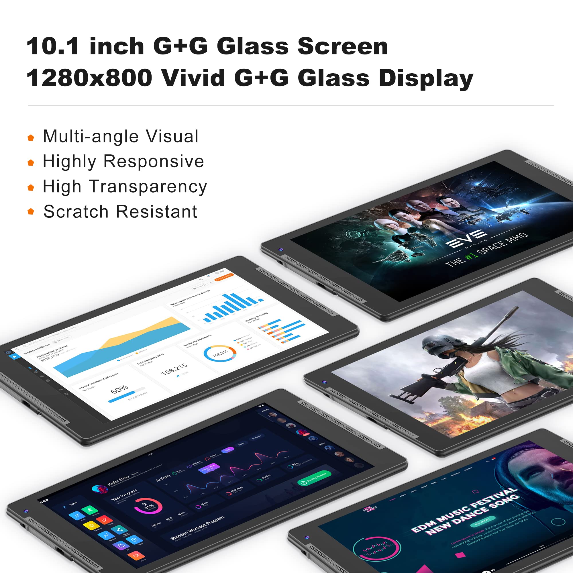 Android 12 Tablet 10.1 Inch Tablets with Stand, 6+6 GB RAM 128GB ROM 512GB Expandable, Google GMS Tablet, 6000mAh Fast Charge, 8MP Dual Camera, 2.4G/5G WiFi6, IPS HD Touch Screen (Black)