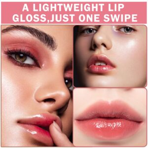 ZHISHUDL 2 Colors Lip Tint Stain Set,Lip Stain Long Lasting Waterproof,Moisturizing Liquid Lipstick Tinted for Cheek,Lip and Eyes,Lip Tint Non Stick Cup Tinta Para Labios (#01#02)