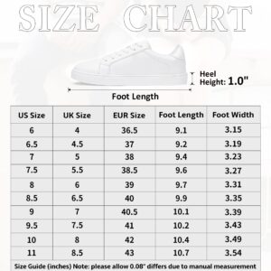 Jeossy Women's 8007 Fashion White Sneakers | Walking Tennis Shoes | Lace up Casual Sneaker for Women Size 9(DJY8007 White 09)