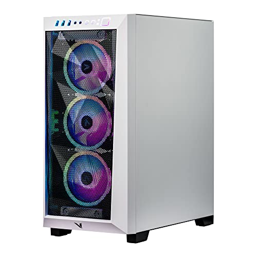 Velztorm White Pilum CTO Gaming Desktop PC Liquid-Cooled (AMD Ryzen 7 5700X 8-Core, GeForce RTX 3070 8GB, 32GB DDR4, 512GB PCIe SSD + 2TB HDD (3.5), RGB Fans, 750W PSU, AC WiFi, BT 5.0, Win11Pro)