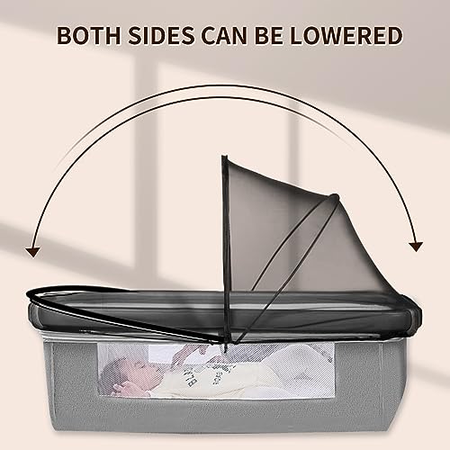 DUOMI Mosquito Net for Bassinet,Portable Bassinet Mosquito Net Cover,Bassinet Net Cover to Keep Pets Out.