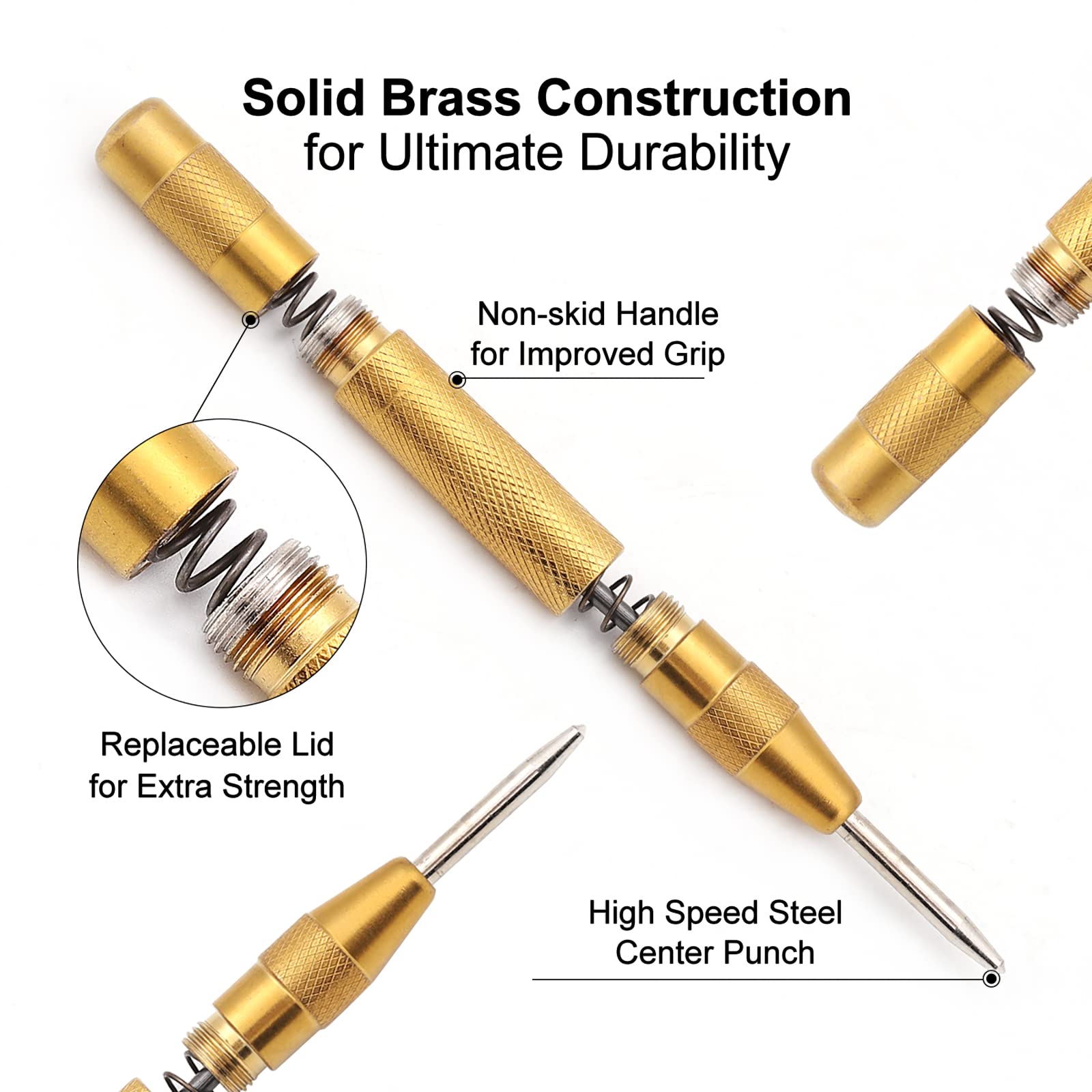 COMOWARE Hex Shank HSS Step Drill Bit with Two Spiral Flutes and Impact Readiness - Ideal for Metal, Stainless Steel, Aluminum, Wood, and Plastic,Total 50 Sizes with Aluminum Case