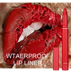 KIMIEYE 6pcs Lip Liner Pencil Set, Superstay Retractable Lip Crayon, Long Lasting Waterproof Nude to Red Velvety Matte Finish Lipstick Lip Makeup Set for Women, Include Built-Sharpener (SET B)