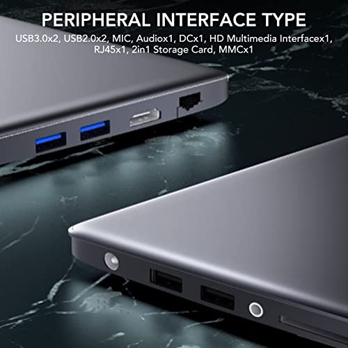 FOTABPYTI 15.6in Laptop, Laptop Computer High Performance Processor FHD Screen Ultra Thin for Work (16+512G US Plug)