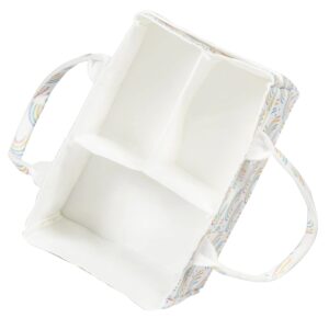 Sammy & Lou Painted Rainbow 2-Pack Felt Diaper Caddy Set, Includes Portable Diaper Organizer and Baby Wipes Caddy