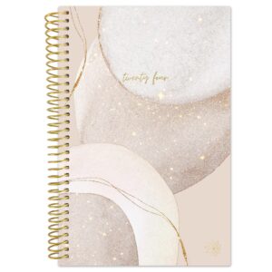 bloom daily planners 2024 pocket planner - 4” x 6” - (january 2024 - december 2024) - mini weekly/monthly agenda organizer & calendar book - brushed beige