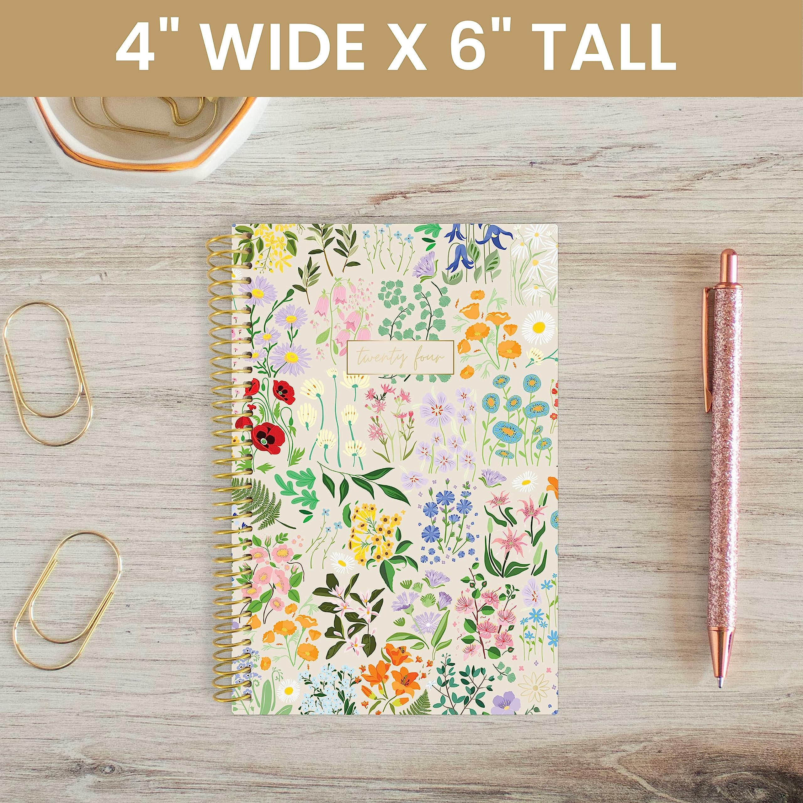 bloom daily planners 2024 Pocket Planner - 4” x 6” - (January 2024 - December 2024) - MINI Weekly/Monthly Agenda Organizer & Calendar Book - Garden Party