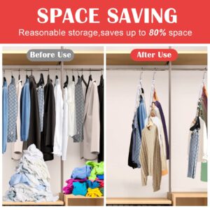 12 Pack Space Saving Hangers for Clothes, Collapsible Metal Hangers Organizer, Closet Hangers Space Saver, Clothes Hanger Organizer, Magic Hangers for Organization and Storage, Dorm Room Essentials