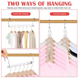 12 Pack Space Saving Hangers for Clothes, Collapsible Metal Hangers Organizer, Closet Hangers Space Saver, Clothes Hanger Organizer, Magic Hangers for Organization and Storage, Dorm Room Essentials