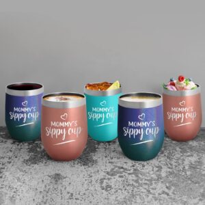 LiqCool Gifts for Mom, Mothers Day Gifts for Mom, Christmas Gifts for Mom from Daughter Son, Mommy Sippy Cup Tumbler, Gifts for Mom Who Has Everything for Birthday Valentines Day (12 Oz, Gradient)