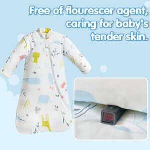 XIFAMNIY 1.5 TOG Baby Wearable Blanket Detachable Long Sleeve Swaddle Toddler Kids Sleeping Bag