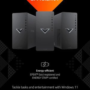 HP 2023 Newest Victus 15L Gaming Desktop, AMD Ryzen 7 5700G(> i9-10920X), AMD Radeon RX 6600 XT 8GB(> RTX 3060), 32GB 3200MHz RAM, 1TB NVMe SSD, WiFi 6, RGB Light, Type-A&C, W11, Bundled w/Accessories