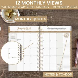 bloom daily planners 2024 Calendar Year Day Planner (January 2024 - December 2024) - 5.5” x 8.25” - Weekly/Monthly Agenda Organizer Book with Stickers & Bookmark - Marble