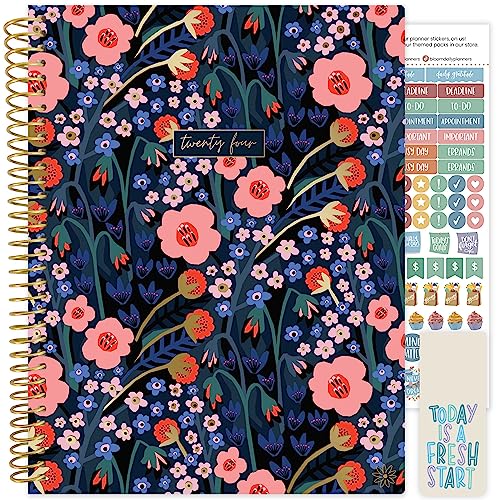 bloom daily planners 2024 (8.5" x 11") Calendar Year Day Planner (January 2024 - December 2024) - Weekly/Monthly Dated Agenda Organizer with Tabs - Poppy Meadow