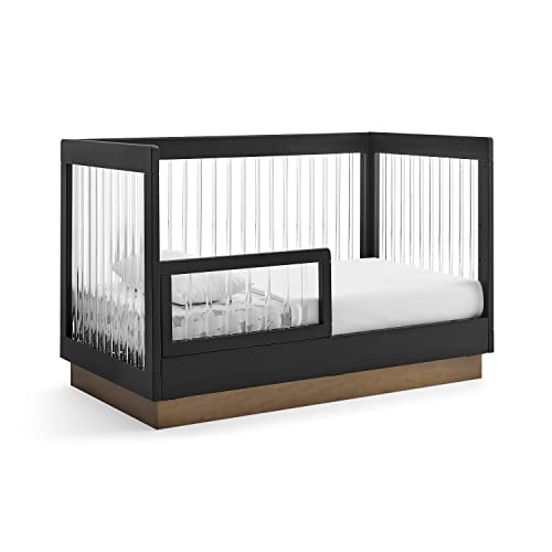 Delta Children James Acrylic 4-in-1 Convertible Crib - Greenguard Gold Certified, Midnight Grey/Acorn