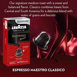 Lavazza Espresso Classico Medium Roast 100% Arabica Aluminum Capsules Compatible with Nespresso Original Machines (Pack of 60) ,Value Pack, Sweet and balanced, dark crema, Intensity 9 13