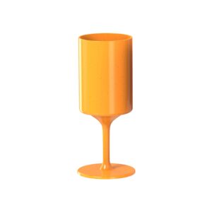 knork eco party bundle, party cup outdoor wine glass, single, stem, orange