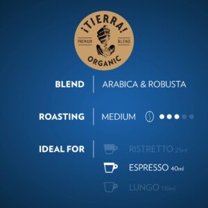Lavazza TIERRA AMAZONIA USDA ORGANIC Espresso Aluminum Capsules Compatible with Nespresso Original Machines (Pack of 60) ,Value Pack, Medium Roast, 100% Arabica, Round & Balanced, Intensity 8 of 13
