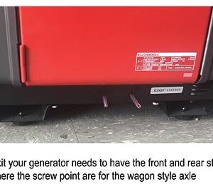 Custom Install Parts Fixed Axle Wagon Wheel Kit Compatible with Honda EU3000is Generator Includes All Terrain Never Flat Tires