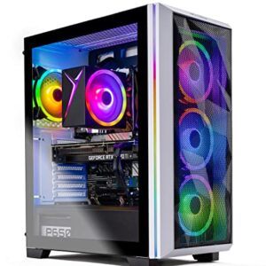 Skytech Gaming Chronos Gaming PC Desktop – AMD Ryzen 7 5700X 3.4 GHz, NVIDIA RTX 4070 Ti, 1TB NVME SSD, 16GB DDR4 RAM 3200, 750W Gold PSU, 11AC Wi-Fi, Windows 11 Home 64-bit