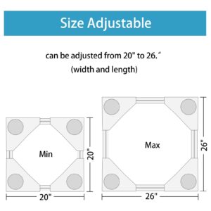 IREMMO Washing Machine Stand Base Furniture Dolly Mini Fridge Stand with 8 Strong Feet and 4 Wheels Refrigerator Stand Washer and Dryer pedestal Mobile Roller Dolly Cart with Wheels for Appliance