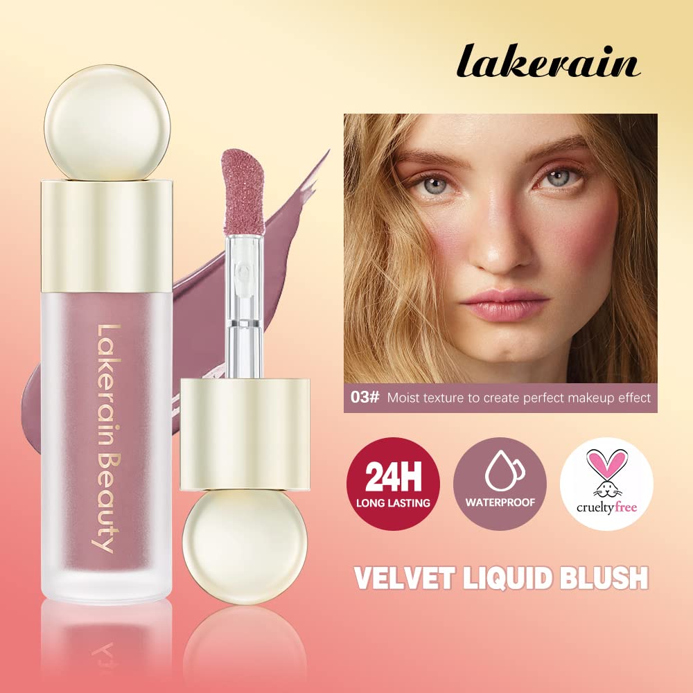 Liquid Blush, Matte and Dewy Finishes Cream Blush Stick for Cheek, Lightweight, Long-Wearing, Smudge Proof, Natural-Looking, Easy to Blend Blusher Makeup (#01)