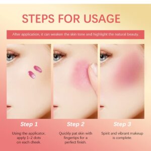 Liquid Blush, Matte and Dewy Finishes Cream Blush Stick for Cheek, Lightweight, Long-Wearing, Smudge Proof, Natural-Looking, Easy to Blend Blusher Makeup (#01)