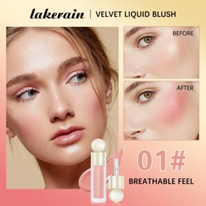 Liquid Blush, Matte and Dewy Finishes Cream Blush Stick for Cheek, Lightweight, Long-Wearing, Smudge Proof, Natural-Looking, Easy to Blend Blusher Makeup (#01)