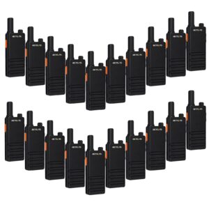 retevis rt22p walkie talkie,new version of rt22(2.0),compact ultra-thin frs two-way radios, usb-c charger,1620mah battery life,walkie talkies rechargeable for school hotel restaurant(20 pack)