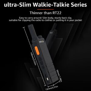 Retevis RT22P Walkie Talkie,New Version of RT22(2.0),Compact Ultra-Thin FRS Two-Way Radios, USB-C Charger,1620mAh Battery Life,Walkie Talkies Rechargeable for School Hotel Restaurant(20 Pack)