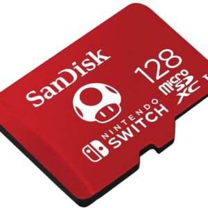 SanDisk 128GB Nintendo Switch Micro SD Card for The Switch, Switch OLED and Switch Lite Memory Card 128 GB High Speed (SDSQXAO-128G-GNCZN) Bundle with (1) Everything But Stromboli MicroSD Card Reader