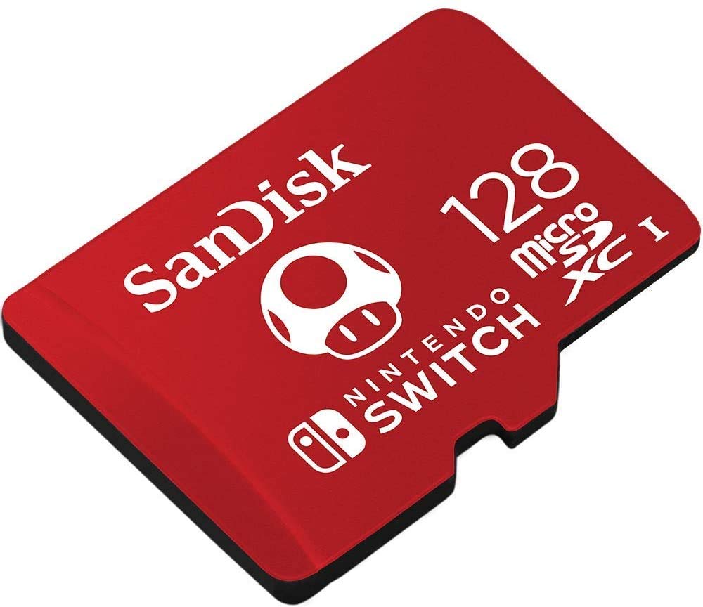 SanDisk 128GB Nintendo Switch Micro SD Card for The Switch, Switch OLED and Switch Lite Memory Card 128 GB High Speed (SDSQXAO-128G-GNCZN) Bundle with (1) Everything But Stromboli MicroSD Card Reader