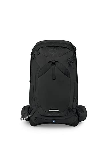 Osprey Manta 24L Men's Hiking Backpack with Hydraulics Reservoir, Black