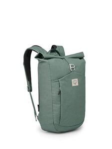osprey arcane roll top commuter backpack, pine leaf green