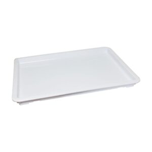 truecraftware- 18" x 26" pizza dough proofing box cover white color- stackable household pizza dough tray lid quality tray pizza dough proofing container cover for home kitchen restaurants